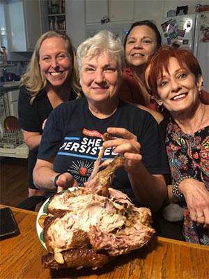 photo of family with stolen turkey